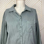 Stateside  Green‎ Button-Down Supima Cotton Top Photo 1