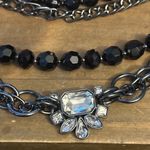 White House | Black Market WHBM Multi Strand Gunmetal And Black Layered Chain Belt/Necklace Photo 3