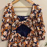 AMUR Size 6 Blue Floral Print Medina Cut Photo 6