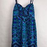 Xhilaration Boho Tribal Print Mini Dress Blue Purple Geometric Sleeveless M Photo 1