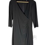 Laundry by Shelli Segal Black Faux Wrap Business Casual Dress Size Large Photo 0