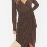 Show Me Your Mumu EUC  Kimora Wrap Dress in Black/Gold Sparkle Knit XS Photo 0