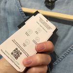 Eddie Bauer  Chambray Tranquil Tencil Wrap Boxy Long Sleeve Blouse Womens LP Blue Photo 6