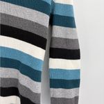 Croft and borrow blue 90s retro 2000s stripe v neck long sleeve sweater small Photo 5