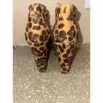 Bella Marie Leopard Print‎ Platform Wedge Booties Lace Up Ankle Boots Women's Photo 2
