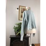 Rue 21 Women’s Cropped Knit Sweater in Size XS Teal Long Sleeve V-neck Pullover Photo 3