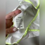 White Graphic Crop Top with Neon Accents Photo 3