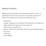 Madewell  Merino Wool-Silk Blend Boat-Neck Sleeveless Knit Sweater Top Black Sz M Photo 3