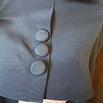 Buttons Spenser Jeremy Silk Elegant Long Black Blazer Deep V Neck Fabric  Sz 8. Photo 7