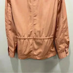 St. John Cowl Neck Zip Front Jacket Lightweight Coral Rose Women's Medium Photo 3