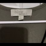 Olive & Oak  green sleeveless dress with beige and black uneven hem sma… Photo 2