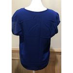 One Clothing ~ Cap Sleeve Blouse ~ Size Small ~ Blue Photo 4