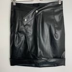RtA Paloma Lambskin Vinyl Mini Skirt Black Neptune Womens 6 NEW Photo 1