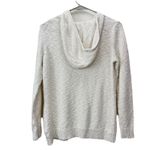 LL Bean Ivory Midweight Cotton Slub Kangaroo Pocket Hoodie Sweater Size‎ SMALL Photo 5