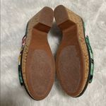 Johnston & Murphy Angie tropical floral open toe cork wedge mules size 9 Photo 3