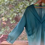 Massimo Dutti  Women's Green And Brown Ombre Long Sleeve Dress Size S Photo 4