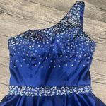 NOX Angel XS Womens Blue Sequins Prom or Sweet 16 Dress One Shoulder Fit & Flare Photo 1