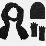 Time And Tru Women’s  Women’s 3 Piece Soft Knit Set Black with glitter Photo 2