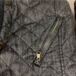 Ralph Lauren Lauren Jeans Co quilted grey lined denim barn style jacket size medium Photo 3