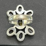 Sterling Silver 925 Garnet Gemstone Flower Ring Size 7.5 Red Photo 8