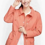 JM Collection  Coral Snap Button‎ Drawstring Waist Flap Pockets Coatigan XL Photo 0