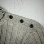 Sundance  Grey Ribbed Turtleneck Sweater Womens XL Stretch Preppy Fitted Classic Photo 2