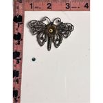 Vintage Modernist Filigree Antique Silver Butterfly Brooch Pin Photo 9