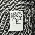 Amanda Smith  Herringbone Oversized Blazer Jacket Black Tan 6 Single Breasted Photo 10