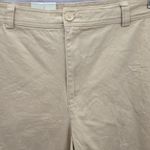 White Stag  Tan Bermuda Flat Front Cotton Bottoms Pants Shorts Plus 18 Photo 2