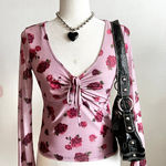 Self Esteem Vintage Pink Mesh Babydoll Top Y2K Fairycore Romantic Coquette Retro XS Photo 0