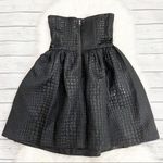 AQUA  black snakeskin strapless cocktail mini dress Photo 1