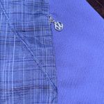 Lululemon Woman’s  Blue Run Jacket | Ruffle Zip Front | Plaid Paneling | Size 6 Photo 2