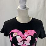 Disney Mickey and Minnie Black Be Mine Valentine Tee Size Medium Photo 2