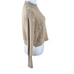 Free People Bell Song Pullover Cable Knit Sandcastle Long Sleeve Sweater Size XS Photo 7