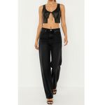 ARE YOU AM I Kih Silk Satin Vest, Black, XS Black Photo 6