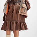 Free People  Marty Smocked Hooded Puff Sleeve Mini Dress Photo 2