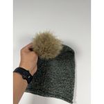 Madewell Lamb Wool Faux Fur Pom Pom Midnight Green Knit Beanie Women One Size Photo 6