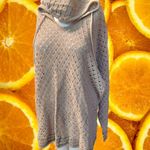 Woolrich Womens Khaki Crochet Knit Hooded Poncho Sweater Top Size 2XL Photo 1