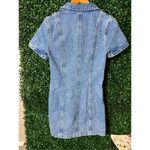 Anthropologie PILCRO Short-Sleeve Denim Button-Front Mini Dress Women's Size 2  Photo 7