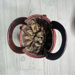 Vintage Straw woven reed basket purse with toggle closure purse bag tropcial Red Photo 3