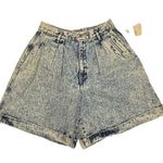 Levi's VINTAGE Dockers  USA made Acid Wash Pleated Jean Shorts Jorts Womens Sz 12 Photo 0