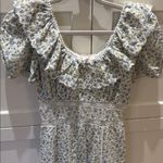 Love Shack Fancy  dress Stassie White Blue green lace 0 women’s maxi midi lsf Photo 13