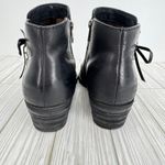 Born boots Bowlen 7.5 ankle bootie lace up western low heel zip black leather Photo 3