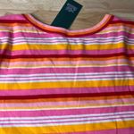Wild Fable Women's Pink Striped Short Sleeve Fitted T-Shirt - Size XL - NWT Photo 6