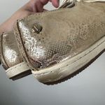 Vionic  Sneakers Womens 7.5 Palermo Snake Print Gold Metallic Lace Up Comfort Photo 6