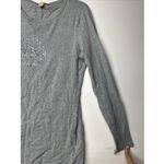 Michael Kors  Women's Large Light  Gray Long Sleeve Top Shirt MK Logo Photo 4