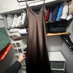 LIONESS  Maxi Dress brown satin Photo 1