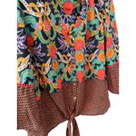 Anthropologie Maeve Carter Floral Tie Front Button Blouse Multicolor Size 8 Photo 7