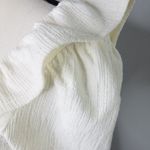 Madewell NEW  Crosshatch Ruffled‎ Top, XXS, white Photo 4