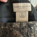 Karen Millen  Metallic A Line Mini Skirt Size 2 Photo 5